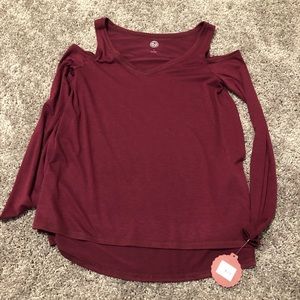 BRAND NEW SO COLD SHOULDER LONG SLEEVE TOP
